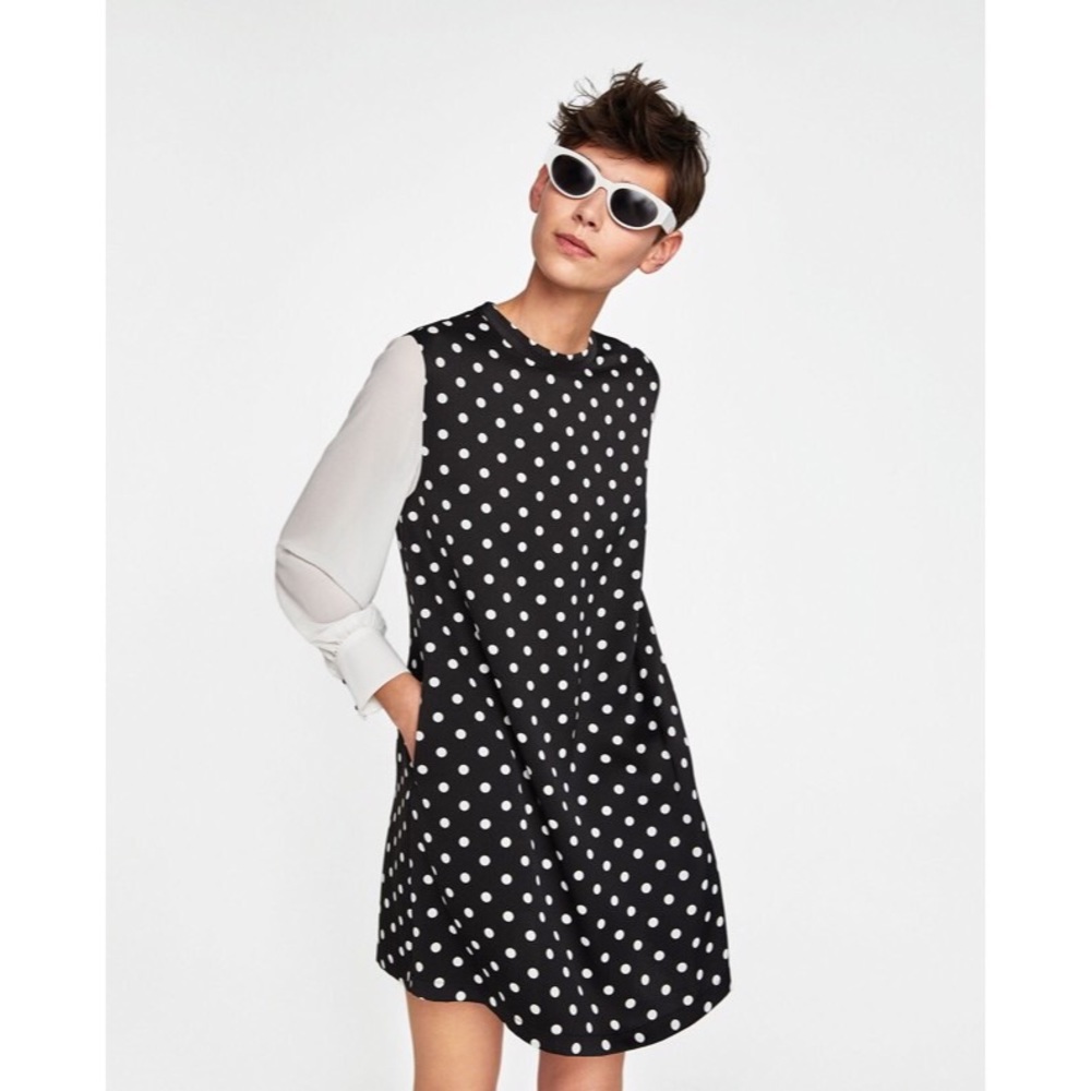 Zara polka dot dress